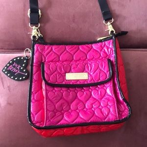 Betsey Johnson Heart Quilted Crossbody